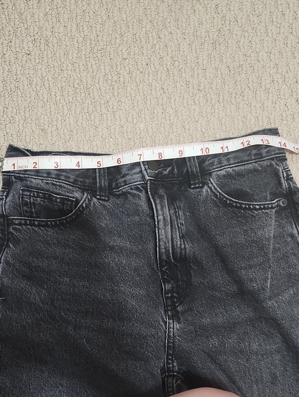 GU (UNIQLO Japan) Black/Grey High-Waist Jeans, Size 25 Waist, EUC 👖 (Worn Once) - Picture 8 of 12